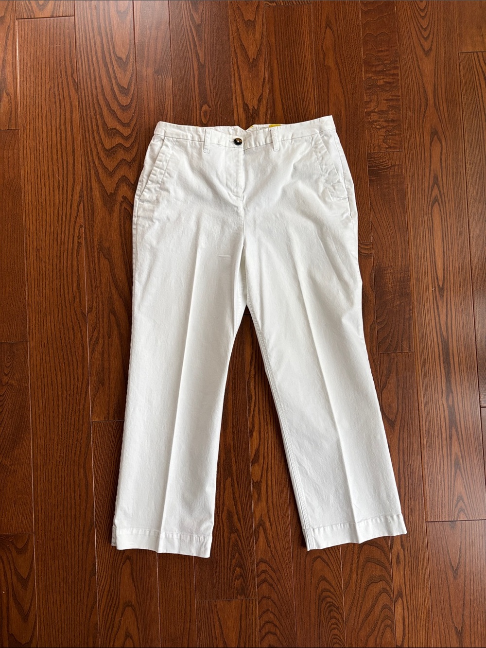 Boden White Chino Capris
